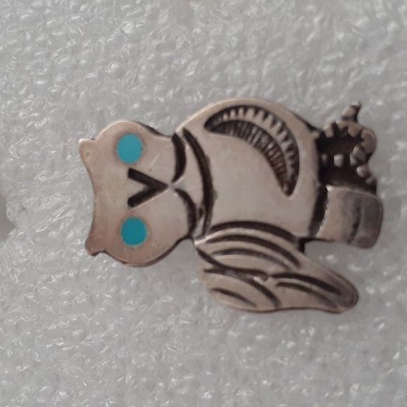 Sterling Abalone Alpaca Mexico brooches/pin lot of 3 - Picture 7 of 8